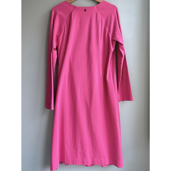 Soft Surroundings Wear Anywhere Dress Stretch Knit Pink Faux Wrap V-neck XL - Picture 5 of 15